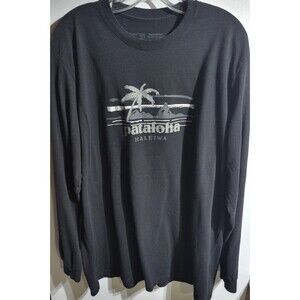 Patagonia Pataloha Limited Edition Haleiwa Long Sleeve Mens T-Shirt Black 2XL
